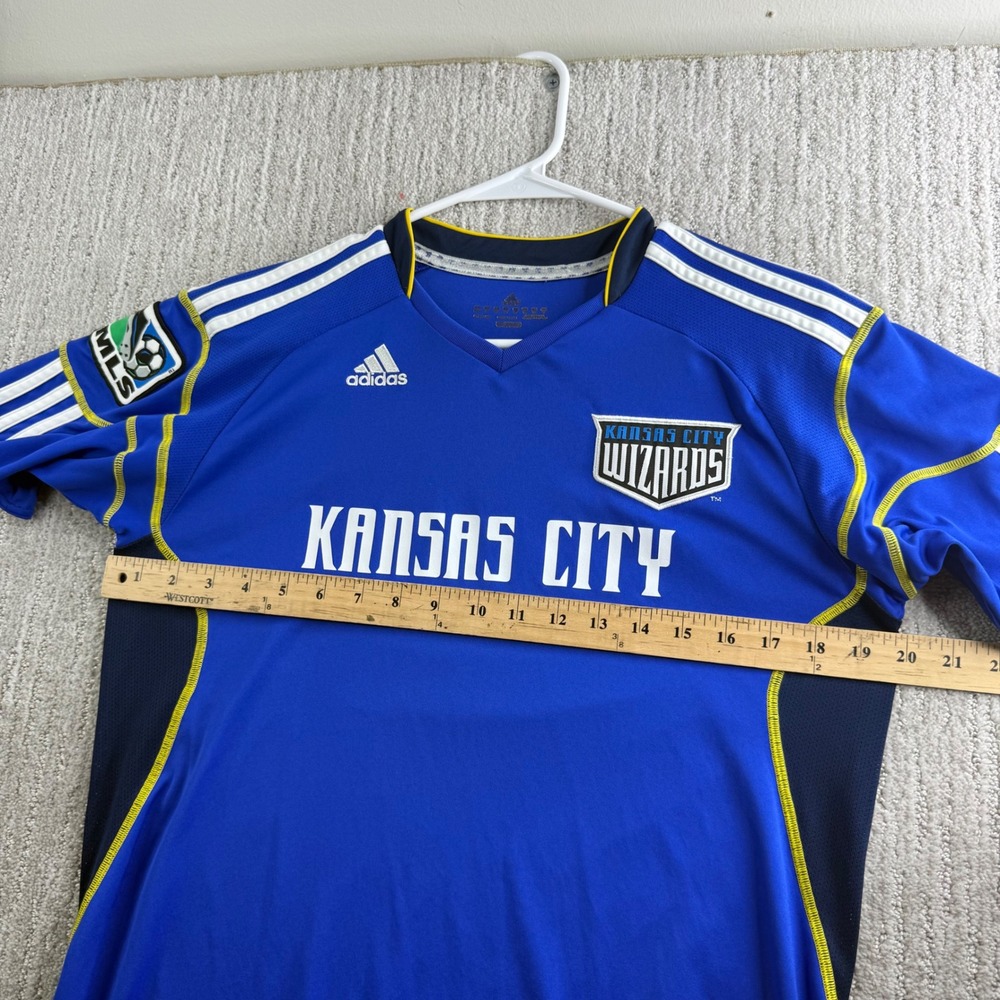 Adidas Kansas City Wizards MLS Soccer Jersey Blue Yellow Mens Size Medium - Picture 6 of 6
